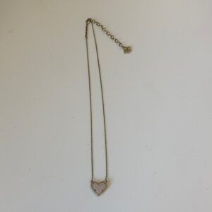 Kendra Scott Gold with light pink Heart Necklace